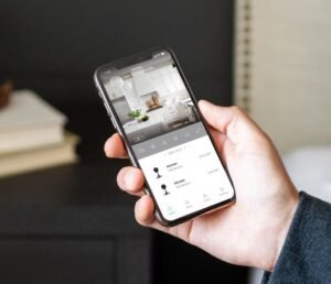 Smart home security system monitored from a smartphone
